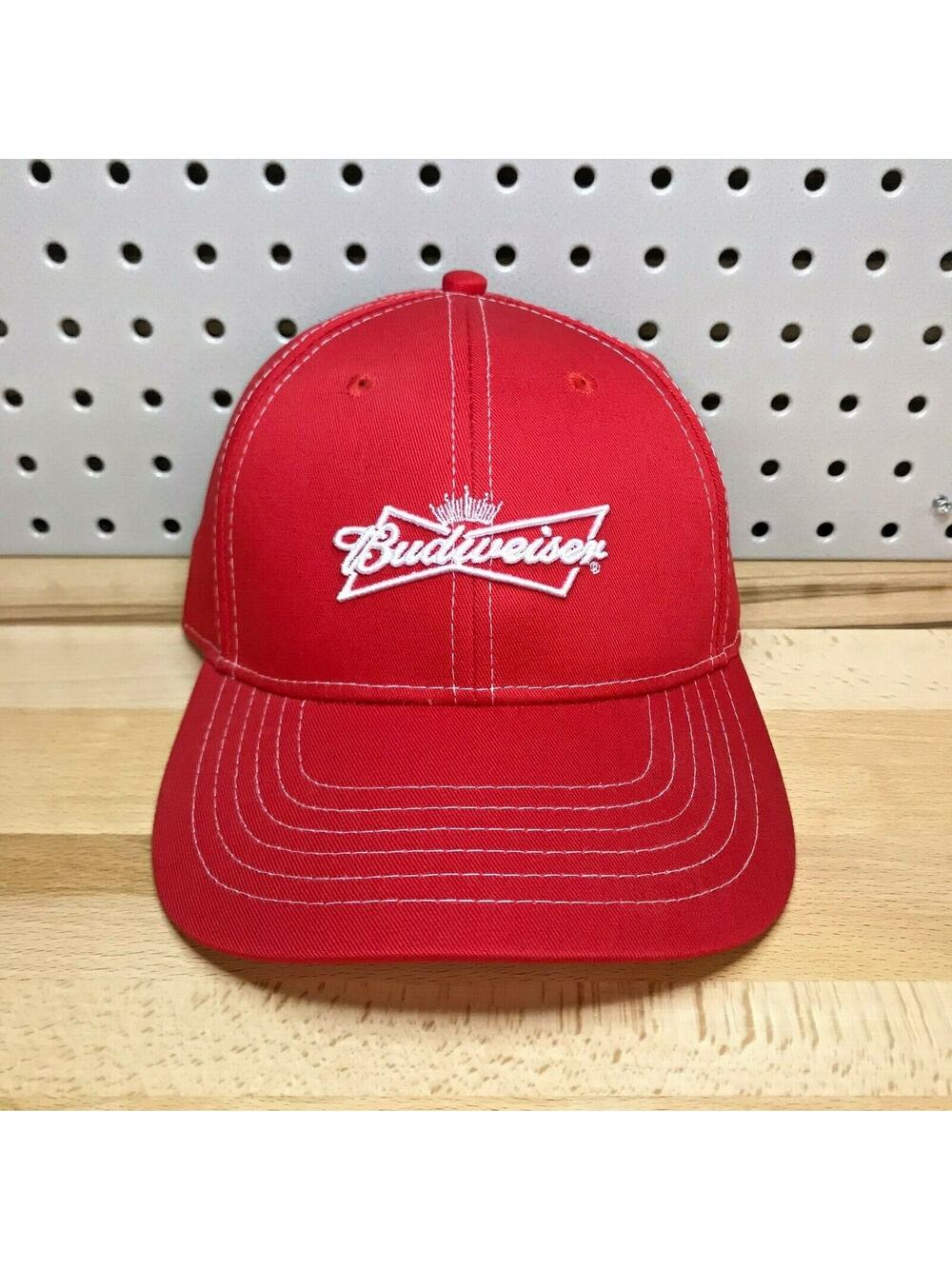 Budweiser Beer Anheiser Busch Red PROMO Hat St Louis Brewery Tour Cap New